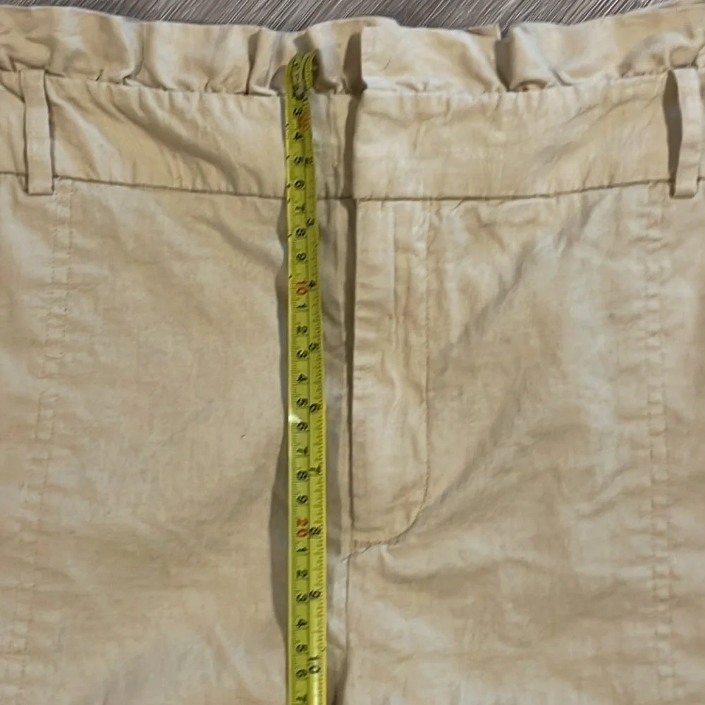 Ava + Viv Women Shorts Size 18 Khaki Cotton Linen Relax Fit High Waist Preppy